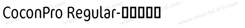 CoconPro Regular字体转换